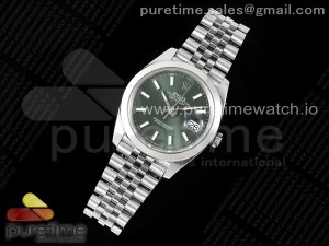 DateJust 41 126300 Polished Bezel KING 1:1 Best Edition 904L Steel Green Sundust Dial on Jubilee Bracelet VR3235