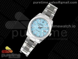 DateJust 41 126334 Fluted Bezel KING 1:1 Best Edition 904L Steel Tiffany Blue Dial on Oyster Bracelet VR3235