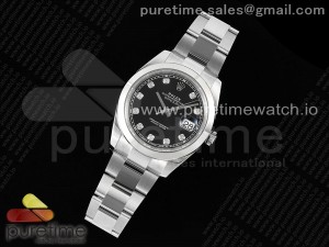 DateJust 41 126300 Polished Bezel KING 1:1 Best Edition 904L Steel Black Diamonds Dial on Oyster Bracelet VR3235