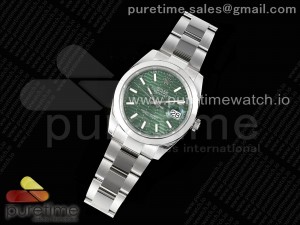 DateJust 41 126300 Polished Bezel KING 1:1 Best Edition 904L Steel Green Textured Dial on Oyster Bracelet VR3235