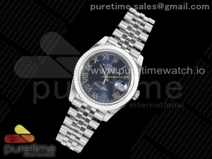 DateJust 41 126334 Fluted Bezel ARF 1:1 Best Edition 904L Steel Blue Roman Dial on Jubilee Bracelet VR3235