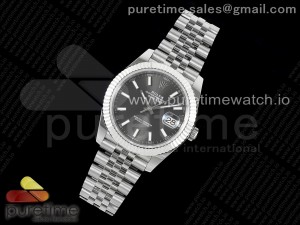 DateJust 41 126334 Fluted Bezel ARF 1:1 Best Edition 904L Steel Gray Stick Dial on Jubilee Bracelet VR3235