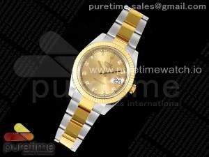 DateJust 41 126333 Fluted Bezel KING 1:1 Best Edition 904L Steel YG Diamonds Dial on Oyster Bracelet VR3235