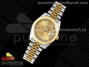 DateJust 41 126333 Fluted Bezel KING 1:1 Best Edition 904L Steel YG Diamonds Dial on Jubilee Bracelet VR3235