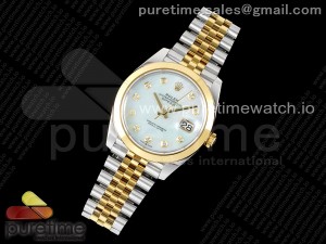 DateJust 41 126303 Polished Bezel KING 1:1 Best Edition 904L Steel Blue MOP Diamonds Dial on Jubilee Bracelet VR3235