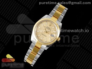 DateJust 41 126303 Polished Bezel KING 1:1 Best Edition 904L Steel YG Textured Dial on Oyster Bracelet VR3235