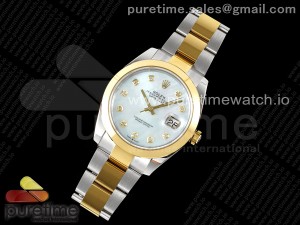 DateJust 41 126303 Polished Bezel KING 1:1 Best Edition 904L Steel Blue MOP Diamonds Dial on Oyster Bracelet VR3235