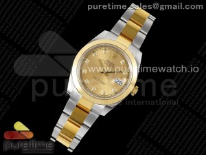 DateJust 41 126303 Polished Bezel KING 1:1 Best Edition 904L Steel YG Diamonds Dial on Oyster Bracelet VR3235