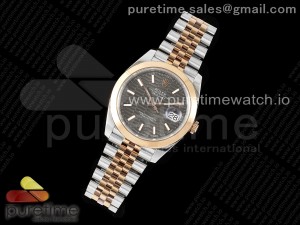 DateJust 41 126301 Polished Bezel KING 1:1 Best Edition 904L Steel Gray Textured Dial on Jubilee Bracelet VR3235