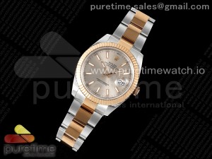 DateJust 41 126331 Fluted Bezel KING 1:1 Best Edition 904L Steel Silver Stick Dial on Oyster Bracelet VR3235