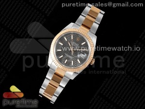 DateJust 41 126331 Fluted Bezel KING 1:1 Best Edition 904L Steel Gray Textured Dial on Oyster Bracelet VR3235