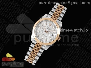 DateJust 41 126301 Polished Bezel KING 1:1 Best Edition 904L Steel Silver Textured Dial on Jubilee Bracelet VR3235