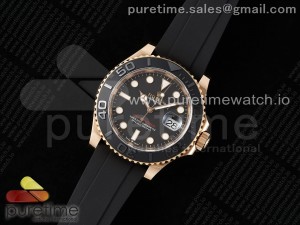 Yacht-Master 126655 'ARF' 1:1 Best Edition 3D Black Ceramic Bezel on Black Rubber Strap VR3235