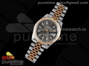 DateJust 41 126331 VSF 1:1 Best Edition 904L Steel Gray Textured Dial on SS/RG Jubilee Bracelet VS3235