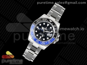 GMT Master II 126710 BLNR 904L SS Noob Best Edition Black Dial on Oyster Bracelet A3285