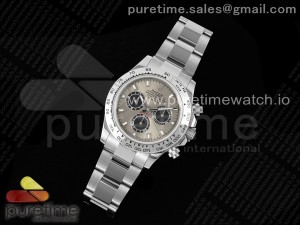 Daytona 116509 SS OMF Best Edition Gray/Black Dial on SS Bracelet A7750 (Slim Movement)