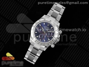 Daytona 116509 SS OMF Best Edition Blue Stick Dial on SS Bracelet A7750 (Slim Movement)