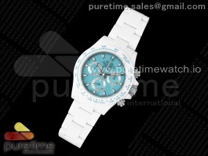 Daytona AET White Ceramic Case and Bracelet Tiffany Blue Dial N6F Best Edition SA4130