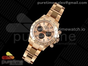 Daytona 116505 RG OMF Best Edition RG/Black Dial on RG Bracelet A7750 (Slim Movement)