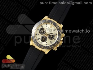 Daytona 116518 APSF 1:1 Best Edition YG/Black Dial on Oysterflex Rubber Strap SH4130