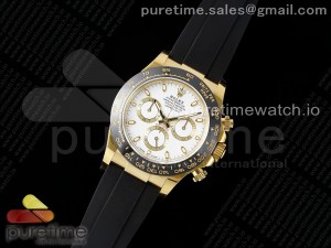 Daytona 116518 APSF 1:1 Best Edition White Dial on Oysterflex Rubber Strap SH4130
