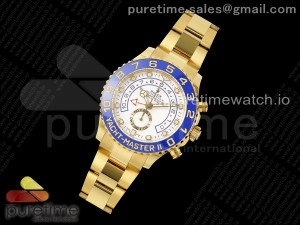 YachtMaster II 116688 YG KF 1:1 Best Edition White Dial on YG Bracelet A7750