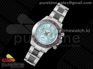 Daytona 116506 QF 1:1 Best Edition Ice Blue Dial Crystal Markers on SS Bracelet SH4130 V3 (Gain Weight)