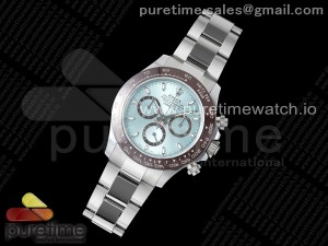 Daytona 116506 QF 1:1 Best Edition Ice Blue Dial Lume Markers on SS Bracelet SH4130 V3 (Gain Weight)