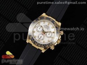Daytona 116518 YG OMF Best Edition White Diamonds Dial on Oysterflex Strap A7750 (Slim Movement)