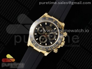 Daytona 116518 YG OMF Best Edition Black Dial on Oysterflex Strap A7750 (Slim Movement)