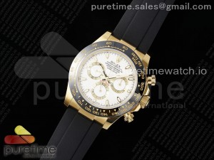 Daytona 116518 YG OMF Best Edition White Dial on Oysterflex Strap A7750 (Slim Movement)