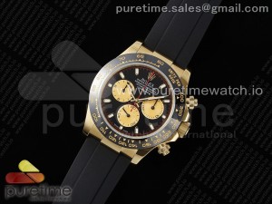 Daytona 116518 YG OMF Best Edition Black/YG Dial on Oysterflex Strap A7750 (Slim Movement)