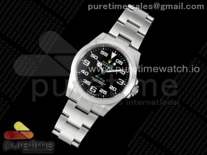 Air-King 126900 Clean 1:1 Best Edition 904L Steel Black Dial on SS Bracelet VR3230