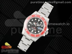 Submariner DIW Sandblasted VSF 1:1 Best Edition Orange Ceramic Bezel Carbon Dial on SS Bracelet VS3135