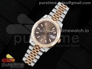 DateJust 41 126331 904L SS VSF 1:1 Best Edition Brown Dial on Jubilee Bracelet VS3235