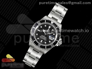 Submariner 16610 LN Black 904L Steel ARF1:1 Best Edition on SS Bracelet SH3135 V2