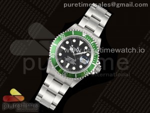 Submariner 16610 LV Green 904L Steel ARF1:1 Best Edition on SS Bracelet SH3135 V2