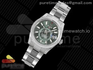 Sky-Dweller 326934 904L SS ZF 1:1 Best Edition Green Dial on SS Bracelet A2824
