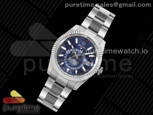 Sky-Dweller 326934 904L SS ZF 1:1 Best Edition Blue Dial on SS Bracelet A2824