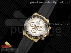 Daytona 116518 QF 1:1 Best Edition White Dial on Oysterflex Strap SH4130 V3 (Gain Weight)
