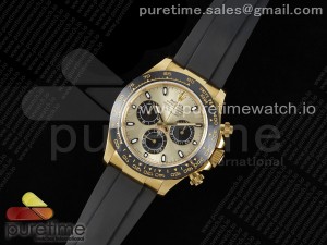 Daytona 116518 QF 1:1 Best Edition YG/Black Dial on Oysterflex Strap SH4130 V3 (Gain Weight)