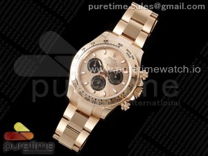 Daytona 116505 QF 1:1 Best Edition RG/Black Dial on RG Bracelet SH4130 V3 (Gain Weight)
