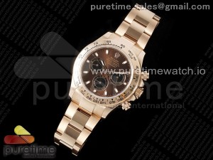 Daytona 116505 QF 1:1 Best Edition Brown Dial on RG Bracelet SH4130 V3 (Gain Weight)