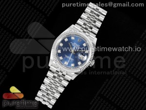 Datejust 36 126234 904L Steel AR+F 1:1 Best Edition Blue Diamonds Dial on SS Bracelet VR3235