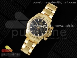Daytona 116508 QF 1:1 Best Edition Black Dial on YG Bracelet SH4130 V3 (Gain Weight)