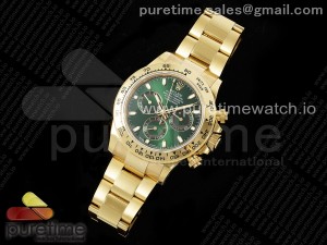 Daytona 116508 QF 1:1 Best Edition Green Dial on YG Bracelet SH4130 V3 (Gain Weight)