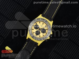 Daytona DIW Yellow Carbon Case DIWF Edition Black/White Dial on Black Nylon Strap A7750