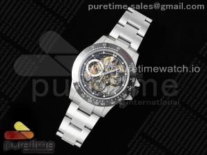 Daytona Skeleton SONIC Best Edition Ceramic Bezel Skeleton Dial on SS Oyster Bracelet SA4130