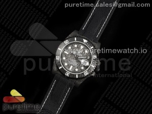 Submariner DIW Carbon IPKF 1:1 Best Edition Black/White Dial on Black Nylon Strap VR3135