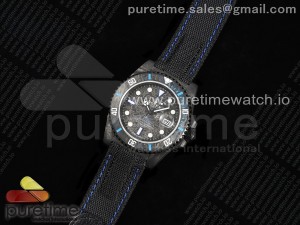 Submariner DIW Carbon IPKF 1:1 Best Edition Black/Blue Dial on Black Nylon Strap VR3135